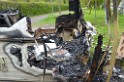 Wohnmobil ausgebrannt Koeln Porz Linder Mauspfad P050